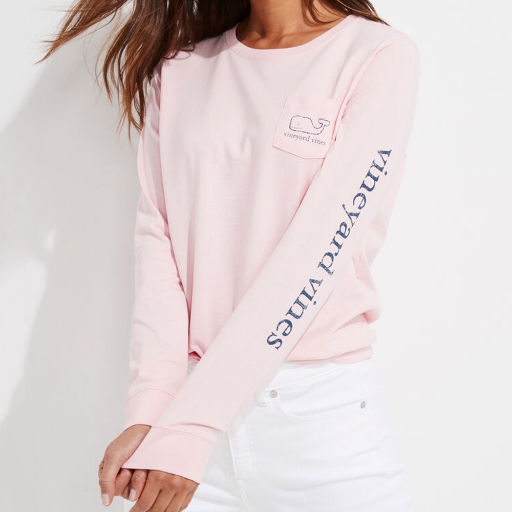 Vineyard Vines Long-Sleeve Vintage Whale Pocket Tee